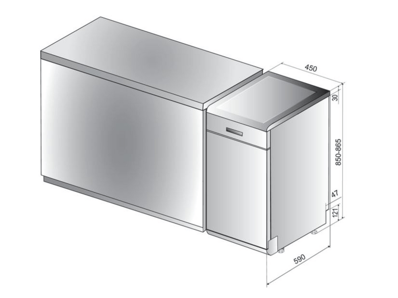 WHIRLPOOL WSFO 3T125 6PC X Mosogatógép