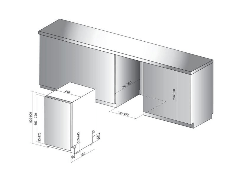 Whirlpool WSIO 3O34 PFE X Beépíthető integrált mosogatógép