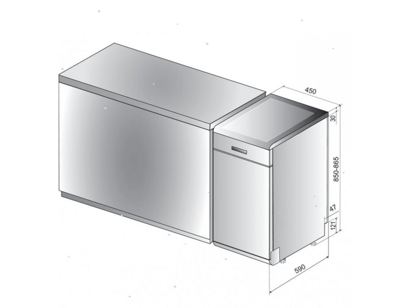 WHIRLPOOL WSFO 3O34 PF Perilica posuđa