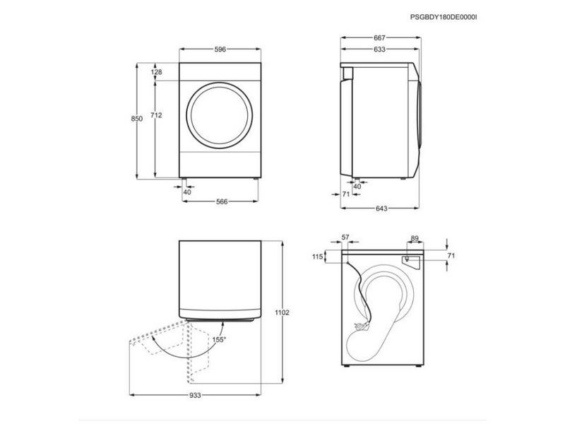 ZANUSSI ZDH8333PZ1 Hőszivattyús szárítógép