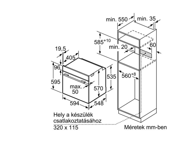 Bosch HBA573EB0 Beépíthető sütő