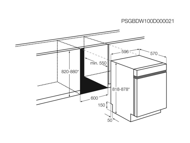 AEG FEB52600ZM Beépíthető mosogatógép, 13 teríték, AirDry, 5 program