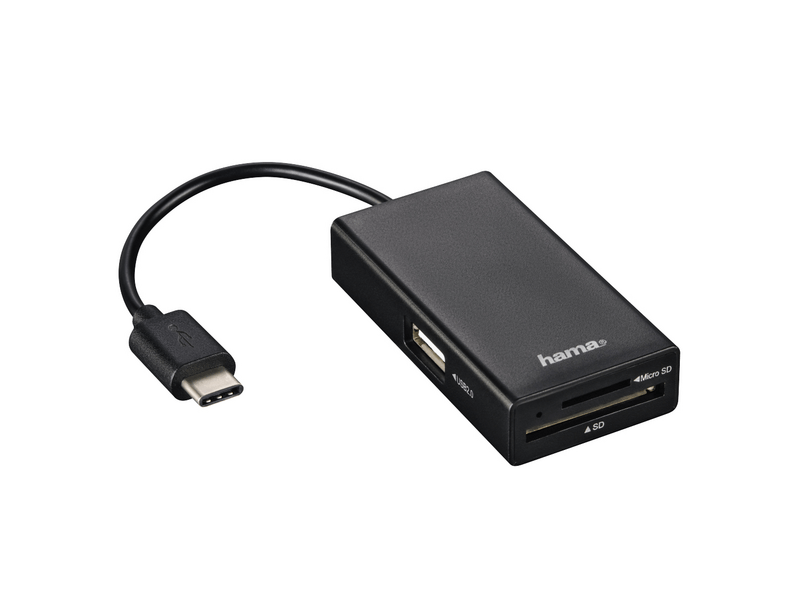 HAMA 54144 USB TYPE-C, Kártyaolvasó HUB