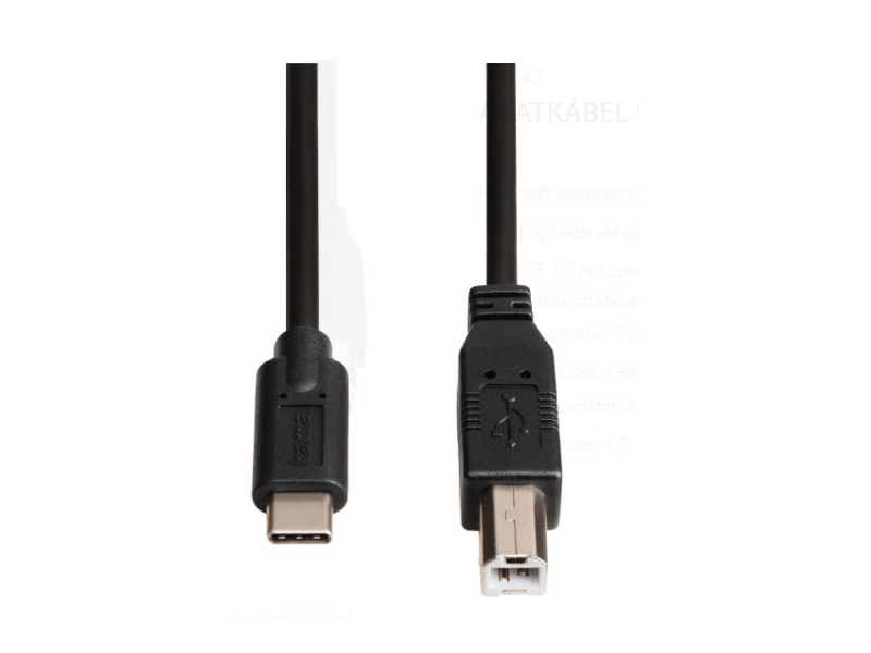HAMA 135743 USB Type-C - USB-B Kábel