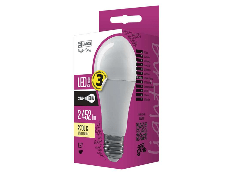 EMOS LED izzó classic A67 E27 20W (ZQ5180)