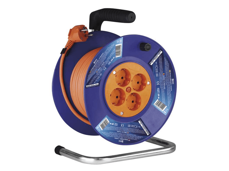 EMOS P09225 kábeldob, 25 méter kábel, 4 aljzat