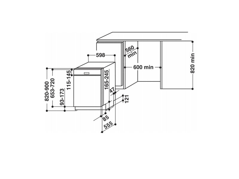 WHIRLPOOL WBC 3B19B mosogatógép