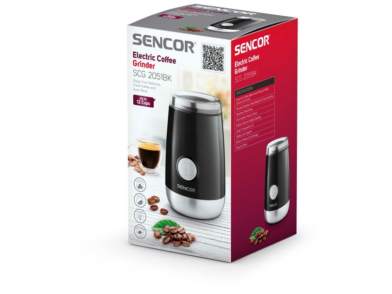 Sencor SCG 2051BK Elektromos kávédaráló, Fekete