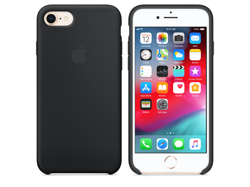 Apple (MQGK2ZM/A) iPhone 8/7 szilikontok, Fekete