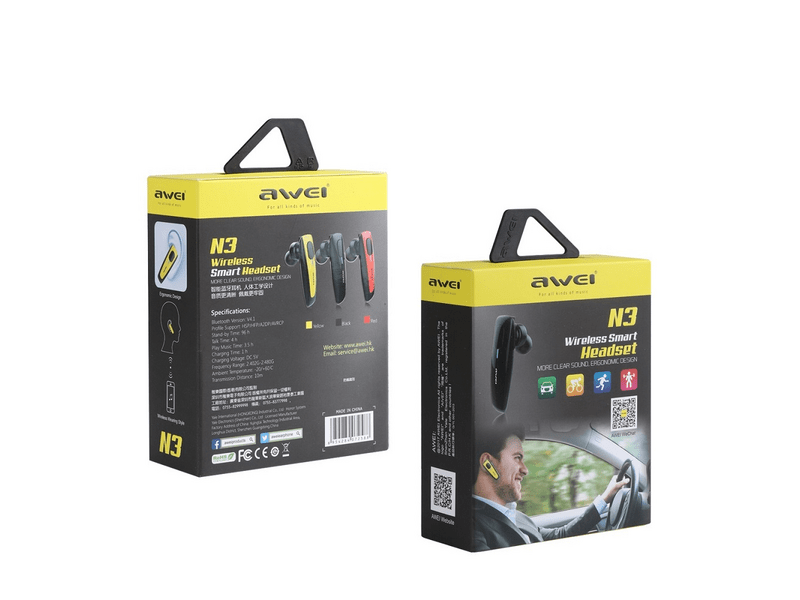 Awei N3 sárga Headset