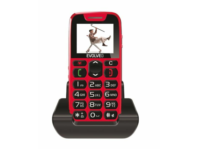 EVOLVEO EASY PHONE EP-500 Kártyafüggetlen mobiltelefon piros