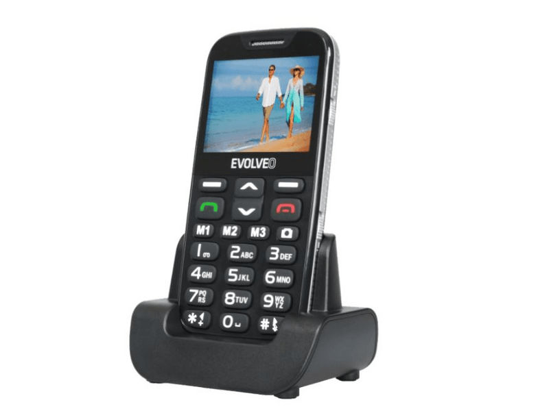 EVOLVEO EasyPhone XD EP-600 Kártyafüggetlen mobiltelefon Fekete