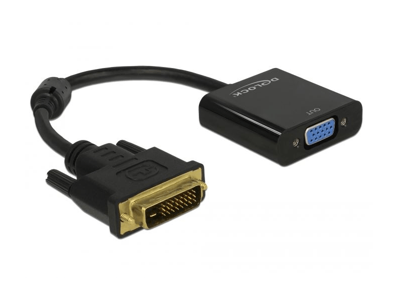 Delock 65658 DVI-D (25 tűs) – VGA (15 tűs) adapter