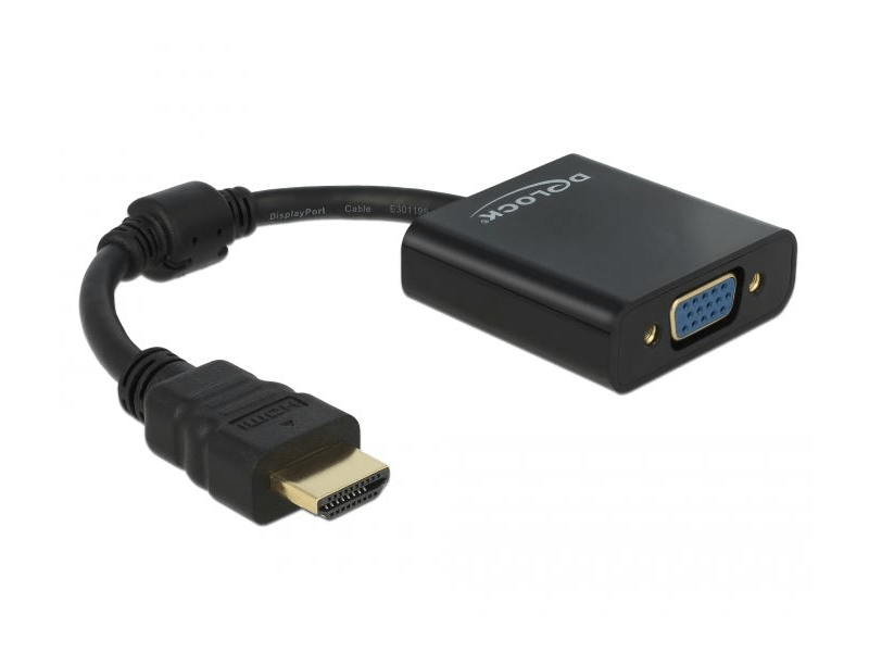 Delock 65512 HDMI-A (25 tűs) – VGA (15 tűs) adapter