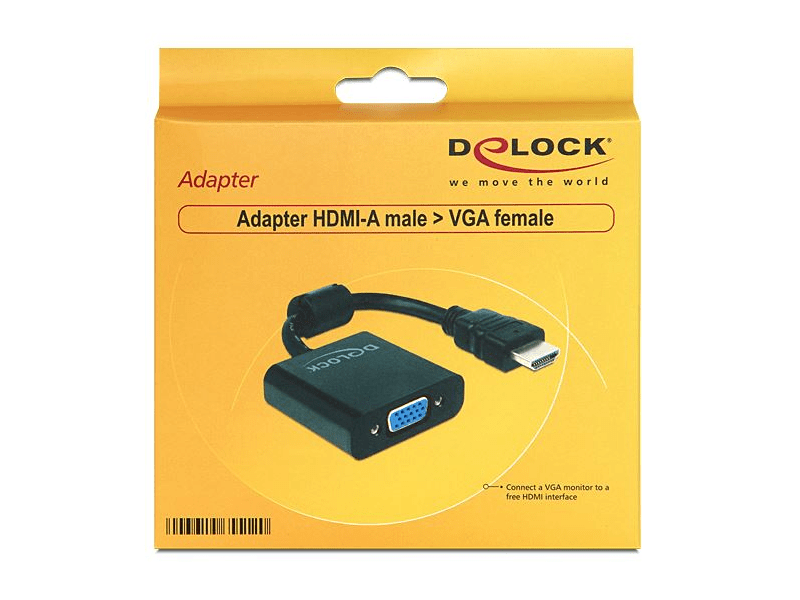 Delock 65512 HDMI-A (25 tűs) – VGA (15 tűs) adapter