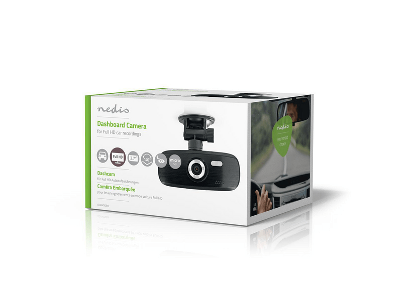 Nedis DCAM20BK Műszerfali kamera 140°-os, Fekete