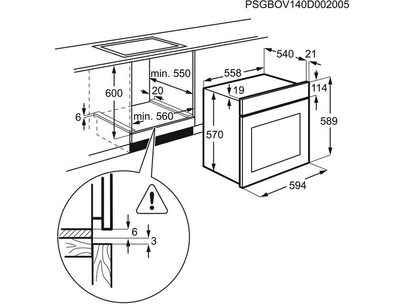Zanussi ZOB131XU Beépíthető sütő