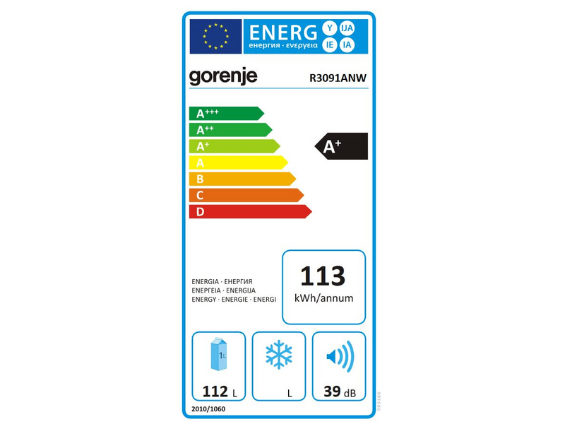 GORENJE R3091ANW Egyajtós hűtőszekrény