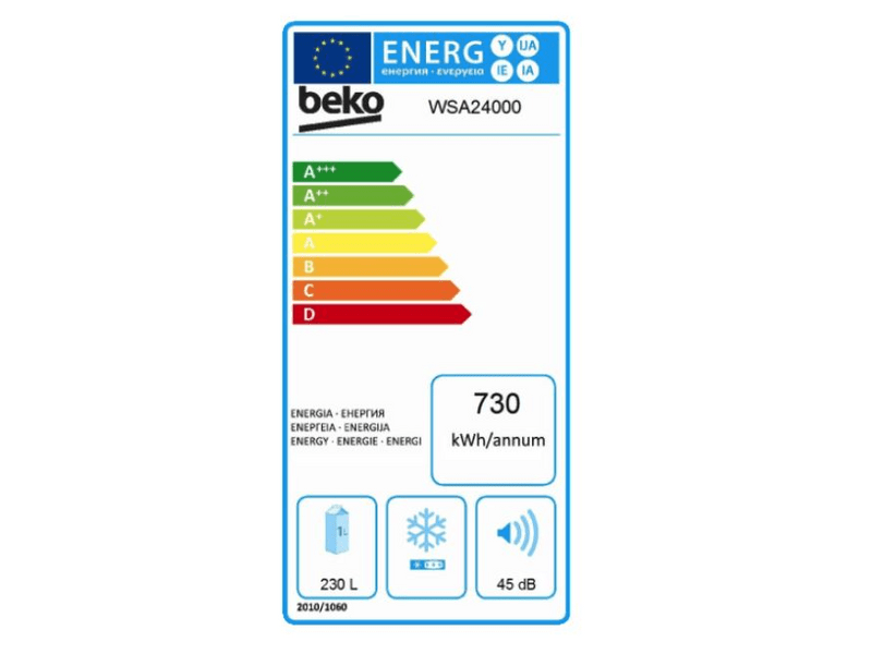 BEKO WSA-24000 Egyajtós hűtőszekrény