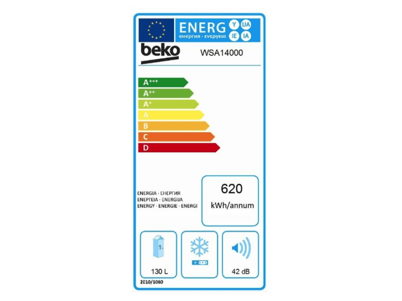 BEKO WSA 14000 Üvegajtós Hűtőszekrény