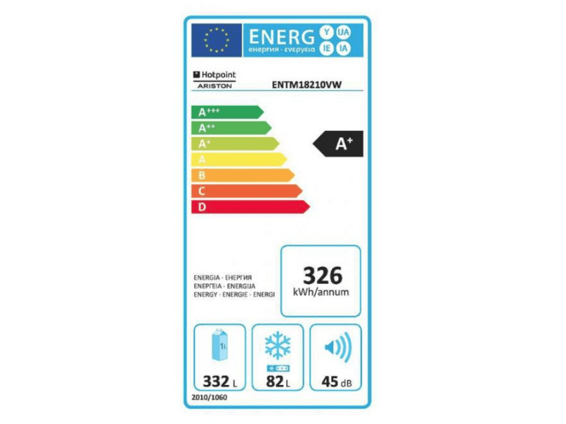 HOTPOINT ARISTON ENTM 18210 VW Felülfagyasztós kombinált hűtőszekrény