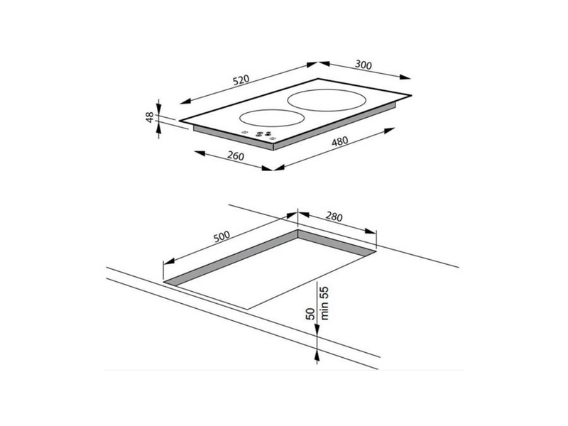 AMICA VH3021 Beépíthető kerámia főzőlap