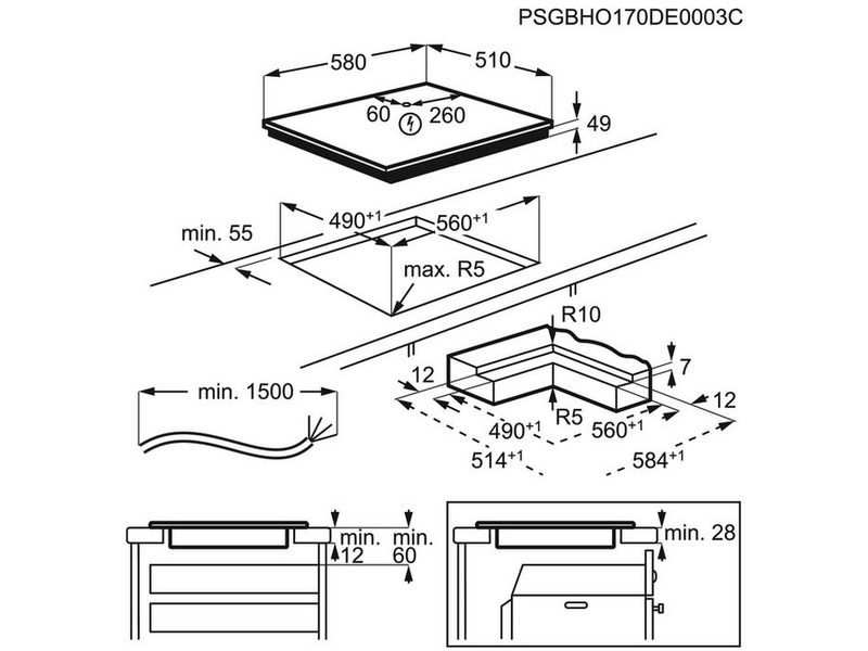 AEG IKE64441IB Beépíthető indukciós főzőlap