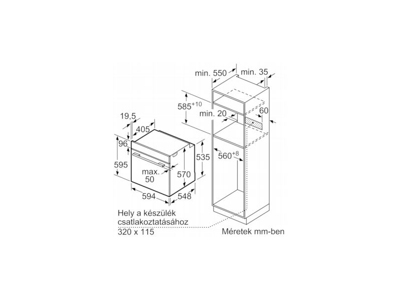 Bosch HBA5570B0 Beépíthető sütő