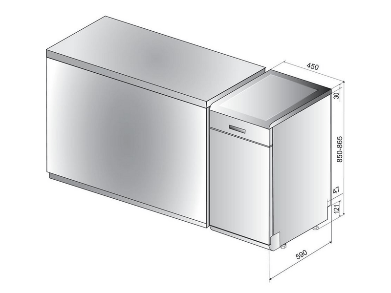 WHIRLPOOL WSFC 3M17 X Mosogatógép