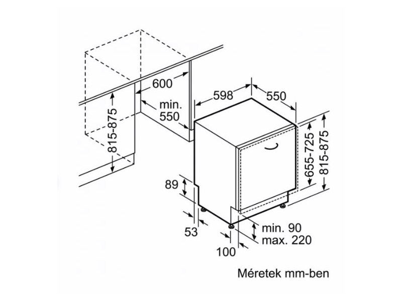 Bosch SMV25EX00E Beépíthető mosogatógép