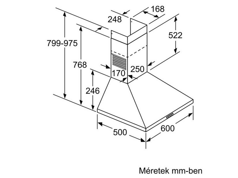BOSCH DWP64BC50 Fali páraelszívó