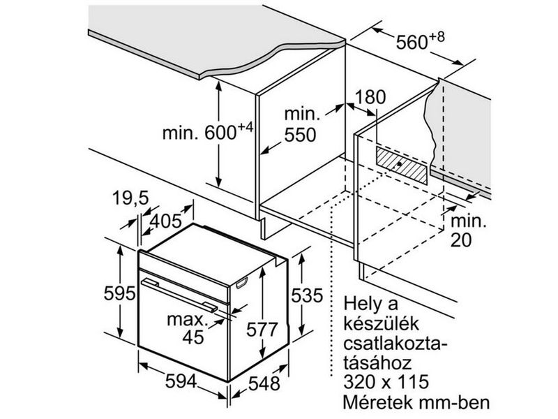 Bosch HBG675BB1 Beépíthető sütő