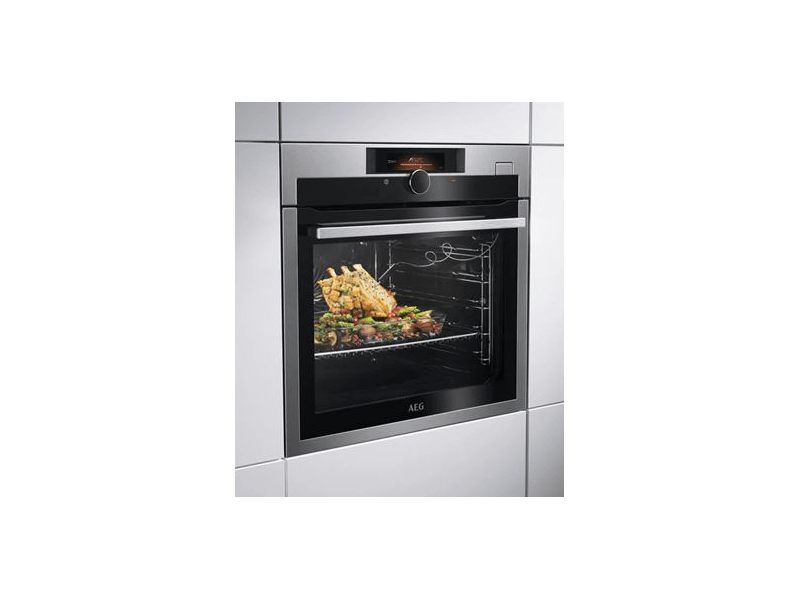 AEG BSE882320M SteamBoost beépíthető gőzsütő, maghőmérő, TFT érintőkijelző
