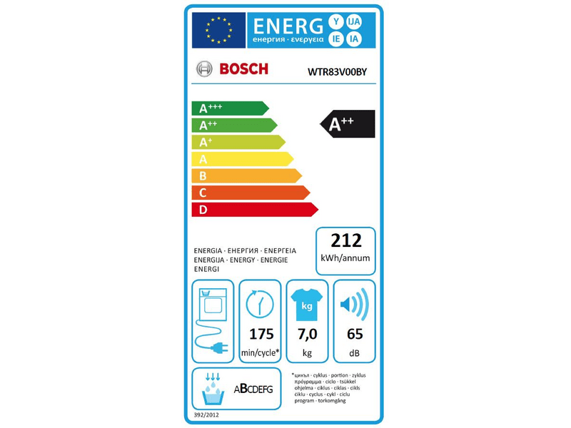 BOSCH WTR83V00BY Hőszivattyús szárítógép