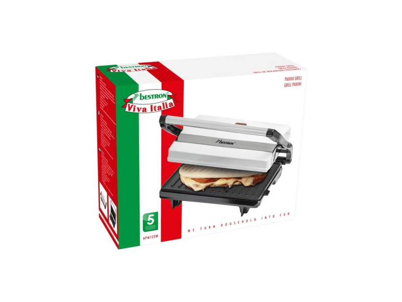 Bestron APM123W Panini roštilj, bijeli