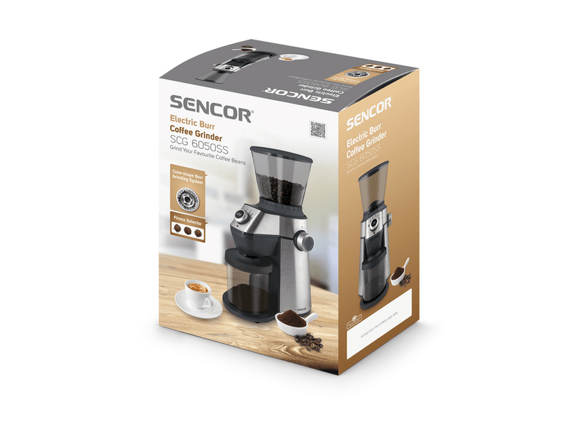 SENCOR SCG 6050SS Elektromos kávédarláó, Fekete