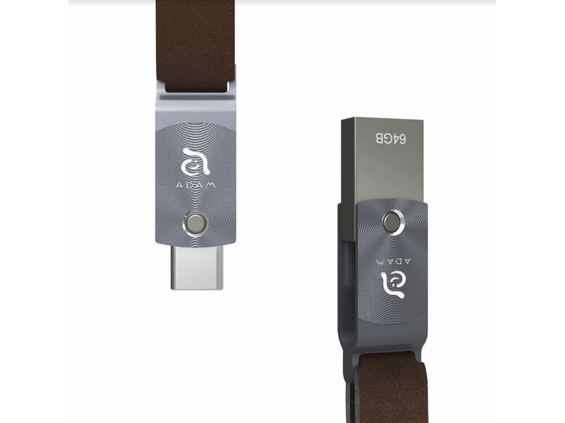 Adam Elements AD019 Roma 64GB Flash Drive, siva
