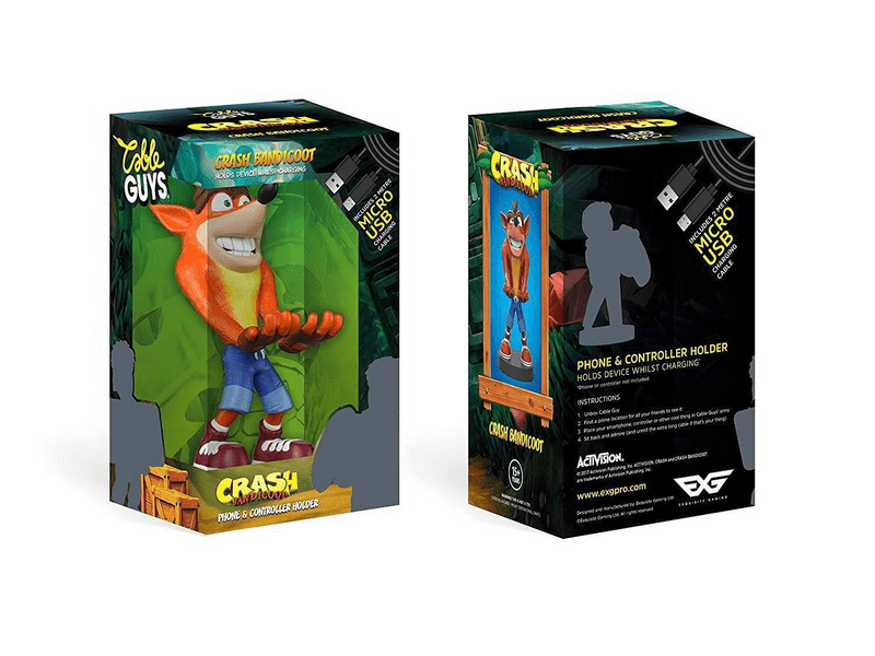 Exquisite Gaming Cable Guys Kontroller, Telefon töltő/tartó – Crash Bandicoon