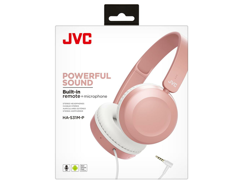 JVC HA-S31M-P Vezetékes fejhallgató, Rózsaszín