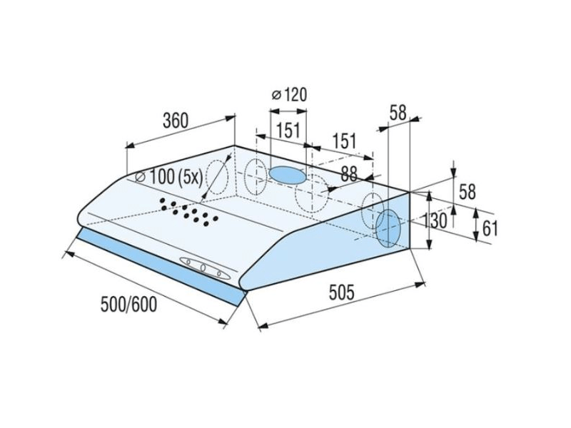 Mora OP630W Hagyományos páraelszívó, Fehér