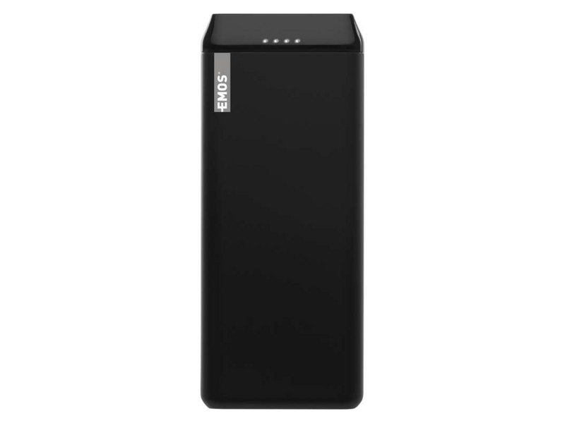 EMOS B0523B Power bank 20 000 mAh + 2 az 1-ben USB kábel (micro USB és USB-C), Fekete