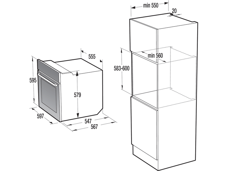 GORENJE BO737ORAB Beépíthető sütő