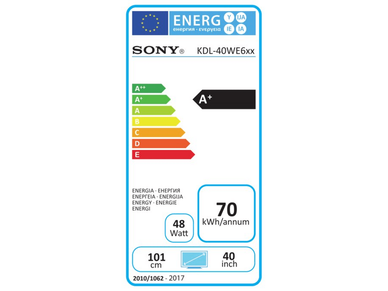 SONY KDL40WE665BAEP 40