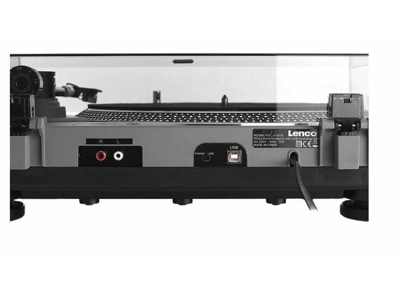 Lenco L-3808 Lemezlejátszó szürke