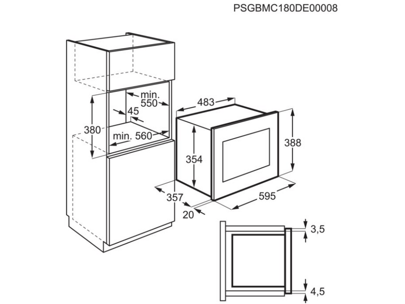 Electrolux LMS4253TMX Beépíthető mikrohullámú sütő