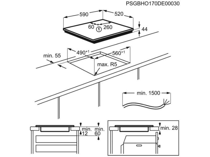 Electrolux LIV63431BW Beépíthető indukciós főzőlap
