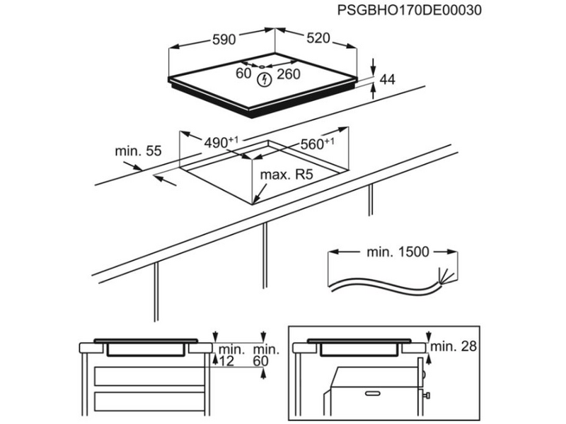 Electrolux EIS6448 Beépíthető indukciós főzőlap