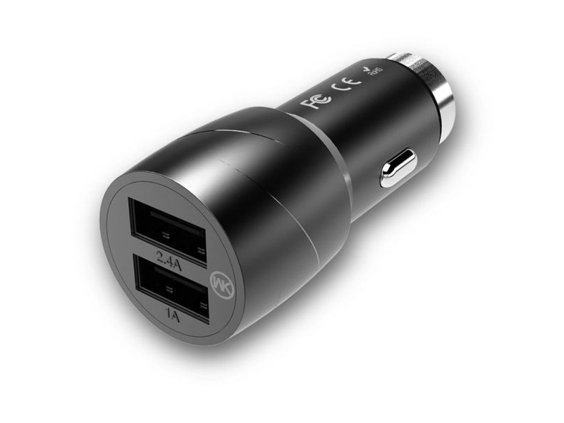 WK 284444 Catking 2USB 2.4A Autós töltő, Fekete