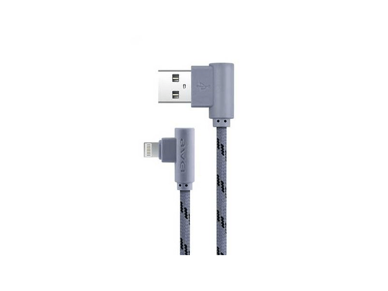 AWEI CL91 USB - Lightning 1m Adatkábel, Szürke
