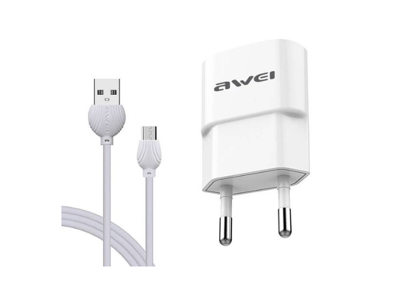 AWEI C831 micro-USB Hálózati töltő, Fehér